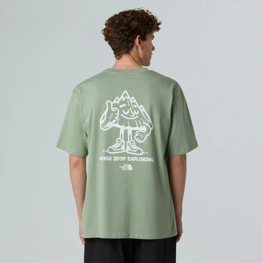 Mountain Fun Oversized Tee in Slate Moss