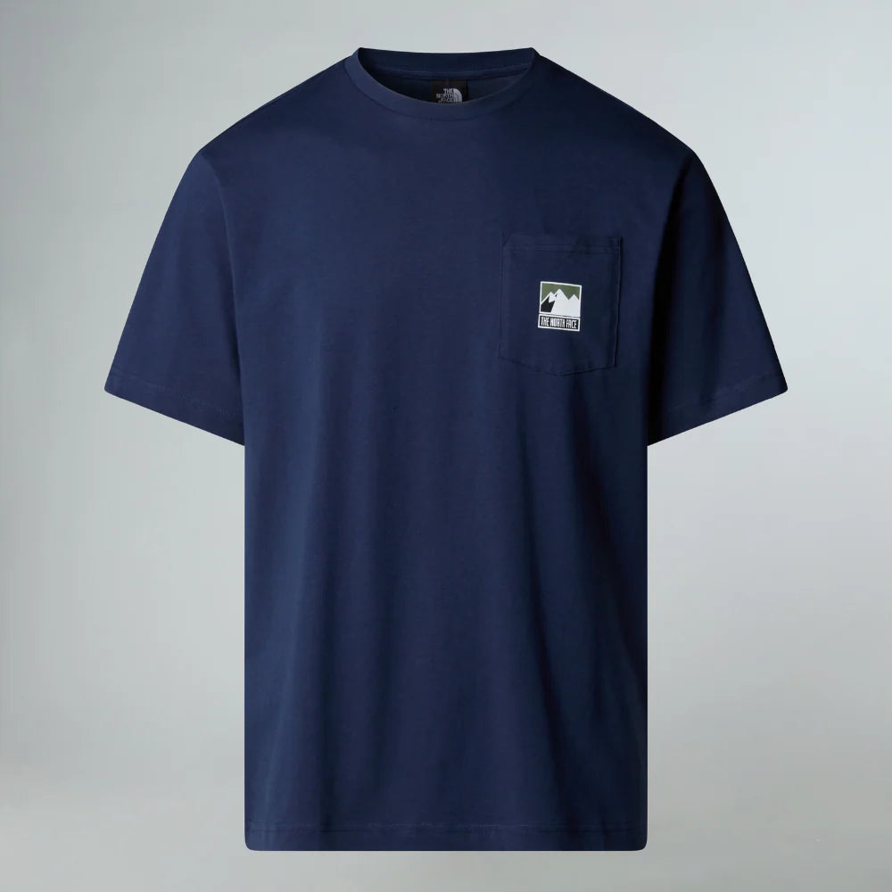 Mountain Relaxed Pocket Tee in Summit Navy