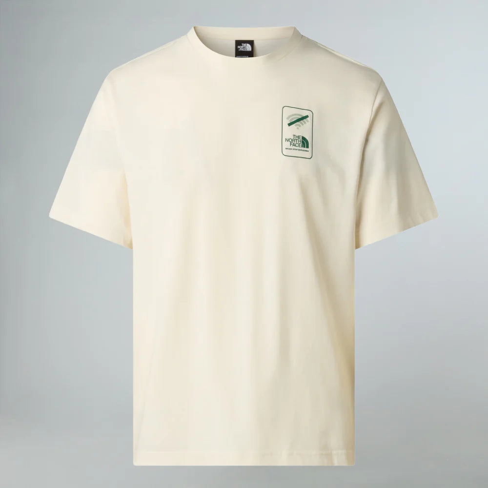 No Signal Relaxed Tee in White Dune