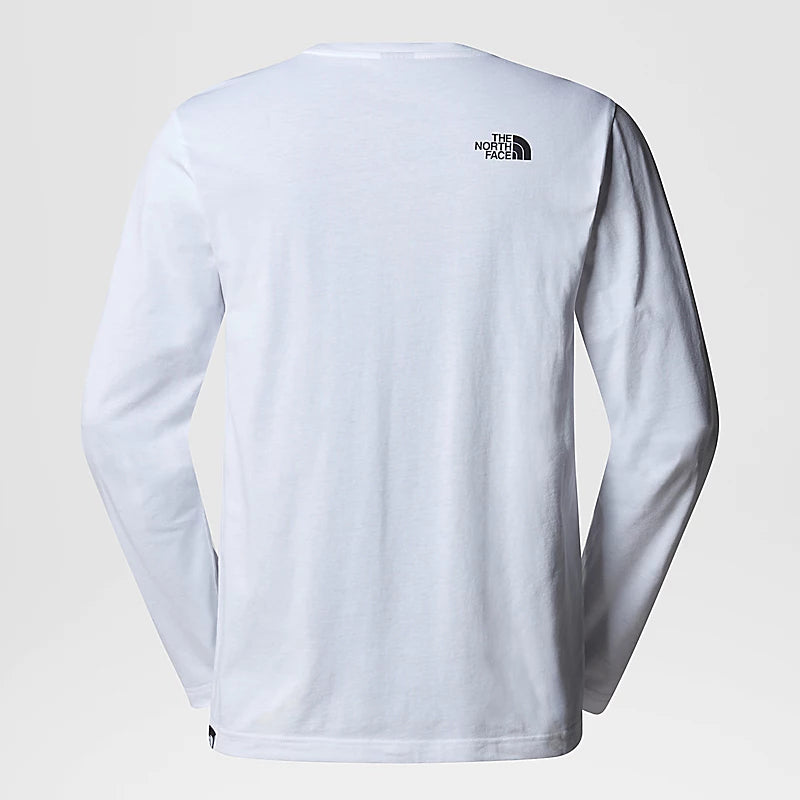 Simple Dome Long Sleeve Tee in White
