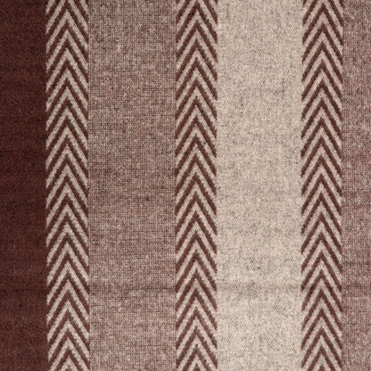Soft Viscose Winter Scarf in Brown Zigzag