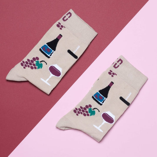 Cotton Wine Time Socks