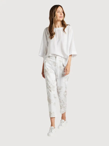 Shadow Print Pant in Stone