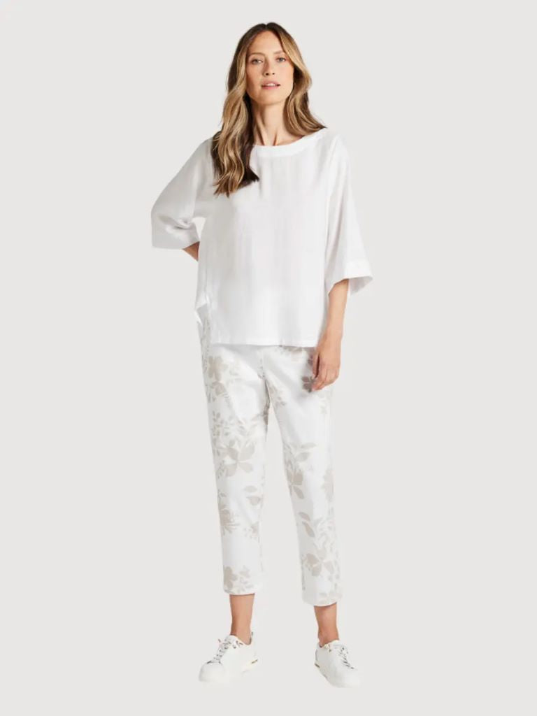 Shadow Print Pant in Stone