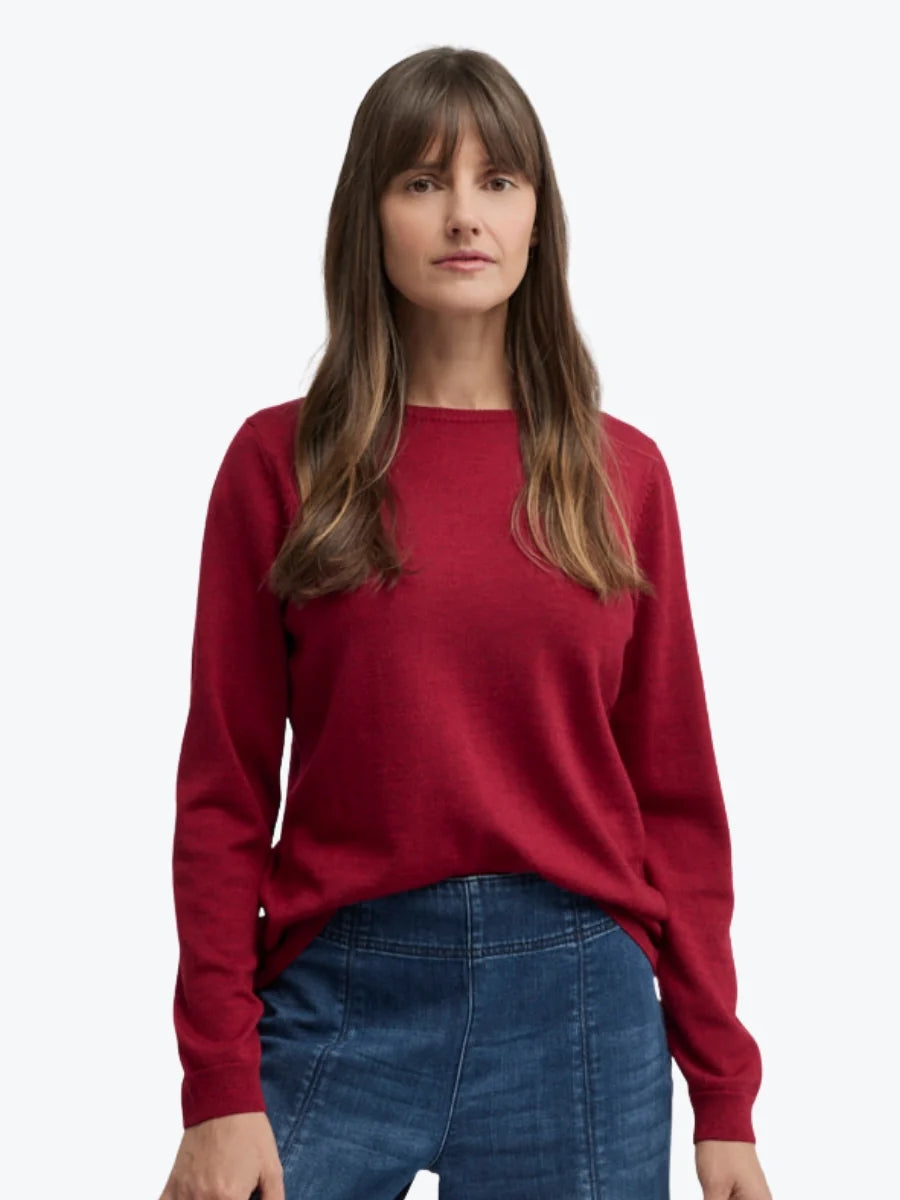 Villa Merino Wool Knit in Cherry