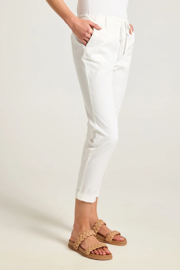 Mont Washed Stretch Pant in White