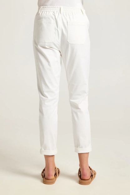 Mont Washed Stretch Pant in White