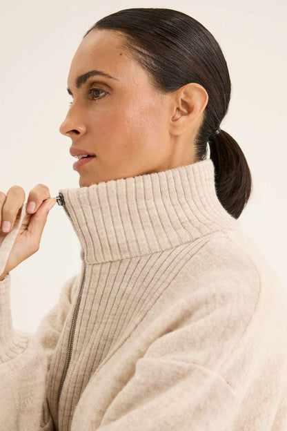 Ember Knit Jacket in Oat