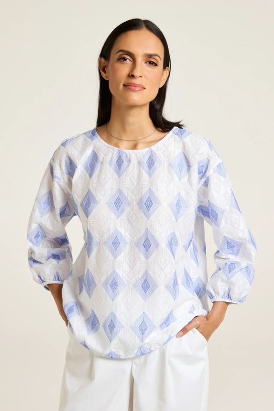 Faye Top in Diamond Embroidery