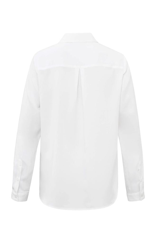 Basic Soft Polin Blouse in Pure White