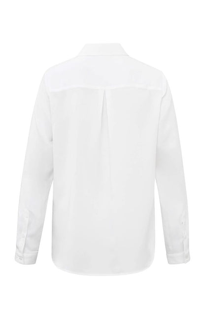 Basic Soft Polin Blouse in Pure White