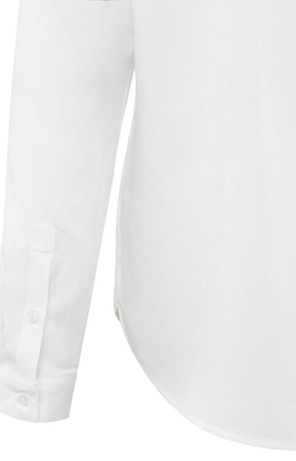 Basic Soft Polin Blouse in Pure White