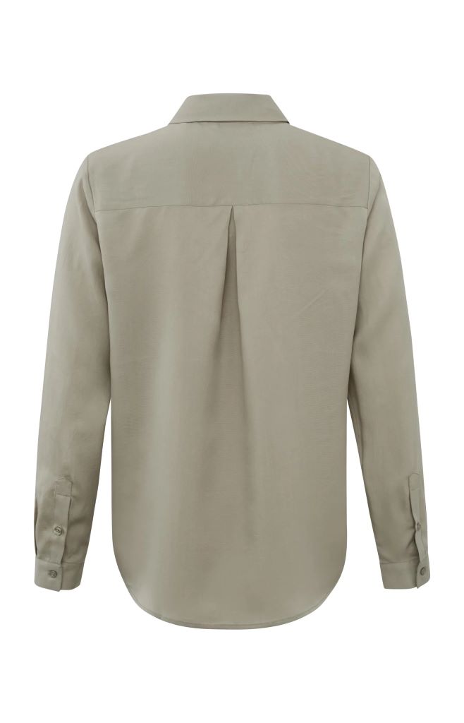 Basic Soft Polin Blouse in Aluminum Beige