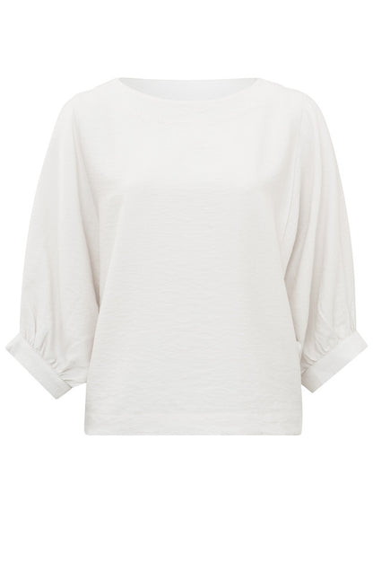 Batwing Boatneck Top in off White