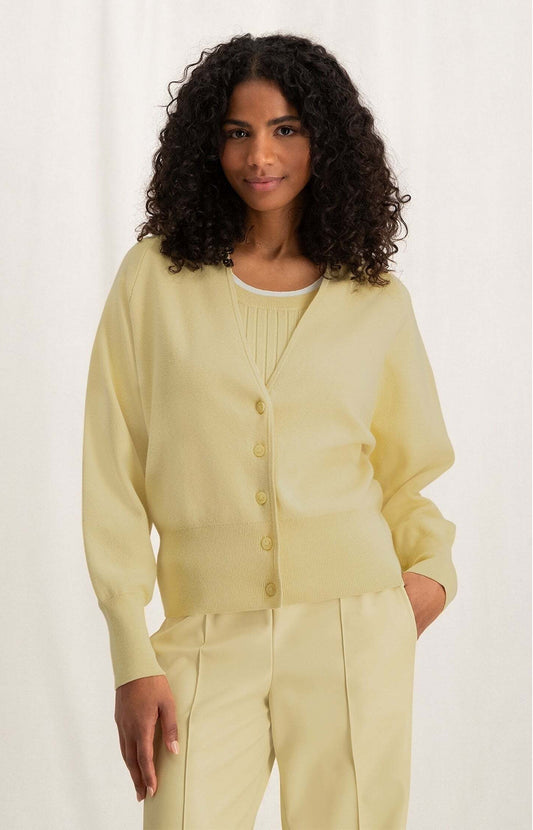 Long Sleeve Cardigan in Parsnip Yellow