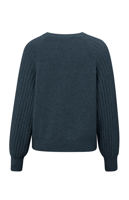 Rib Mix Sweater in Outer Space Blue