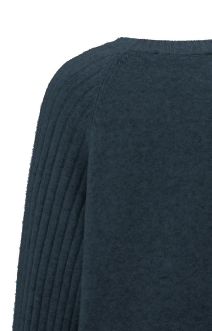 Rib Mix Sweater in Outer Space Blue