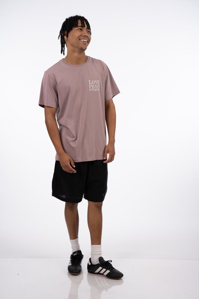 Love & Tequila SS Tee in Purple Chalk